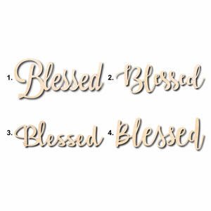 Blessed Sign Unfinished Wood Cutout Home Decor DIY