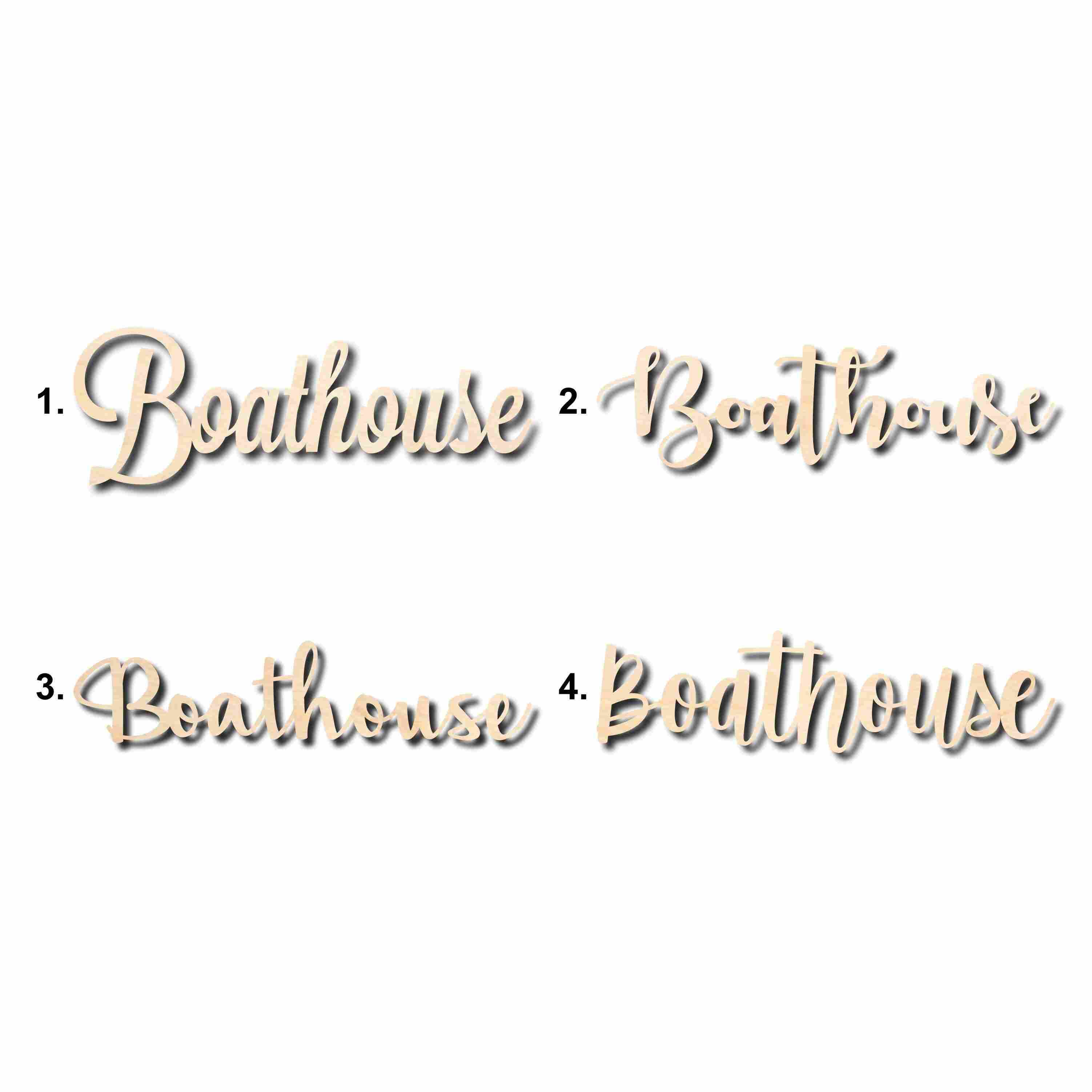 Boathouse Sign Unfinished Wood Cutout Home Decor DIY