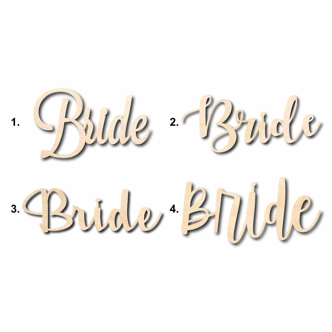 Bride Sign Unfinished Wood Cutout Home Decor DIY