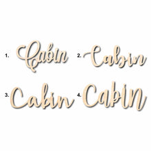 Load image into Gallery viewer, Cabin Sign Unfinished Wood Cutout Home Decor DIY
