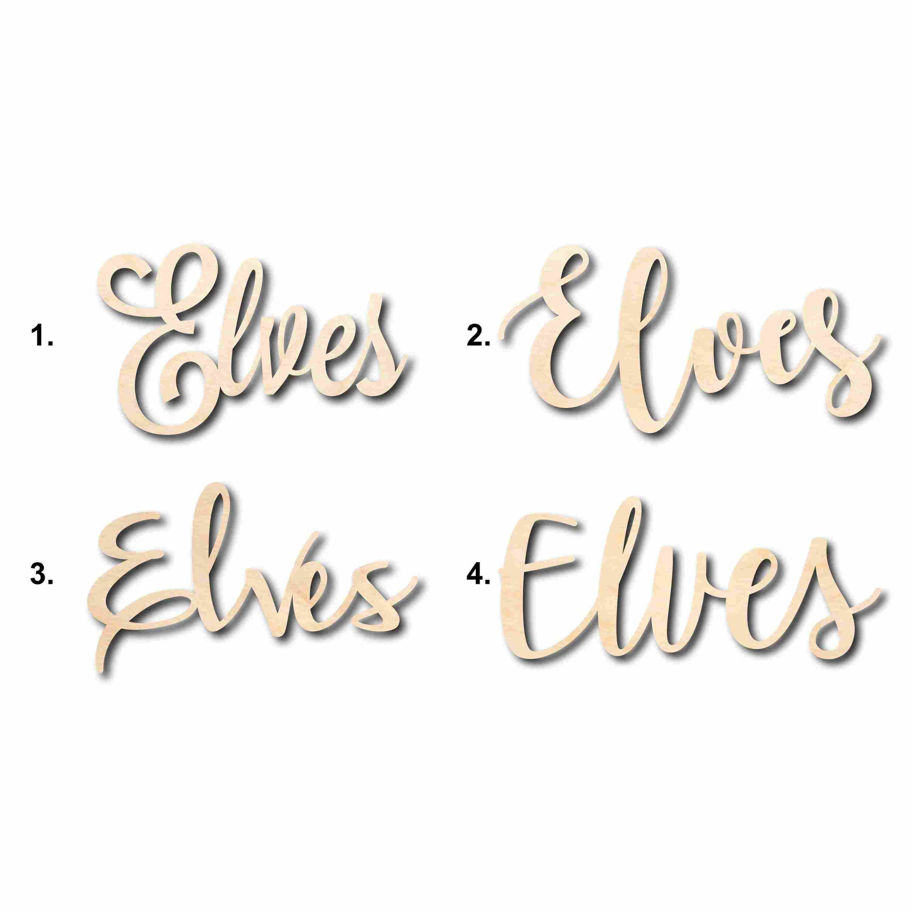 Elves Sign Unfinished Wood Cutout Home Decor DIY