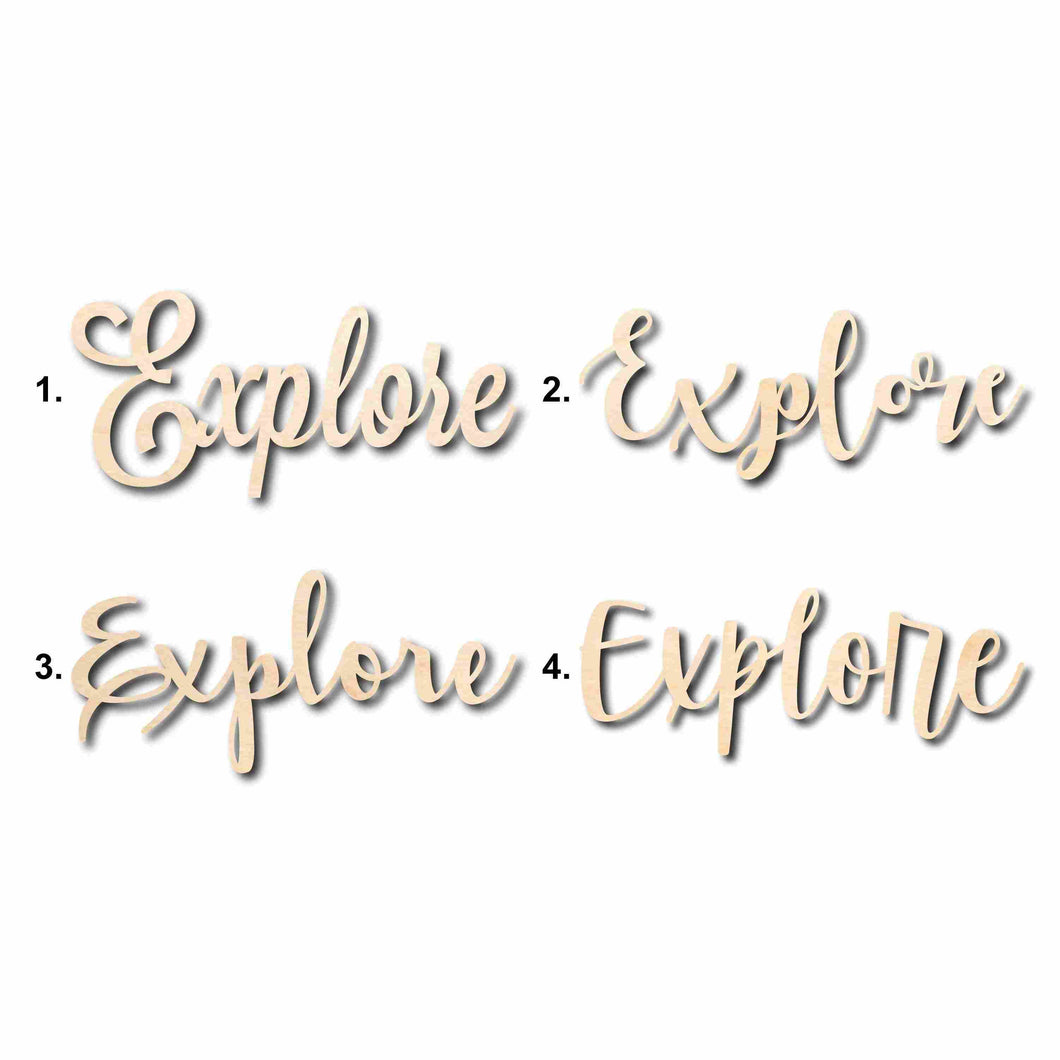 Explore Sign Unfinished Wood Cutout Home Decor DIY