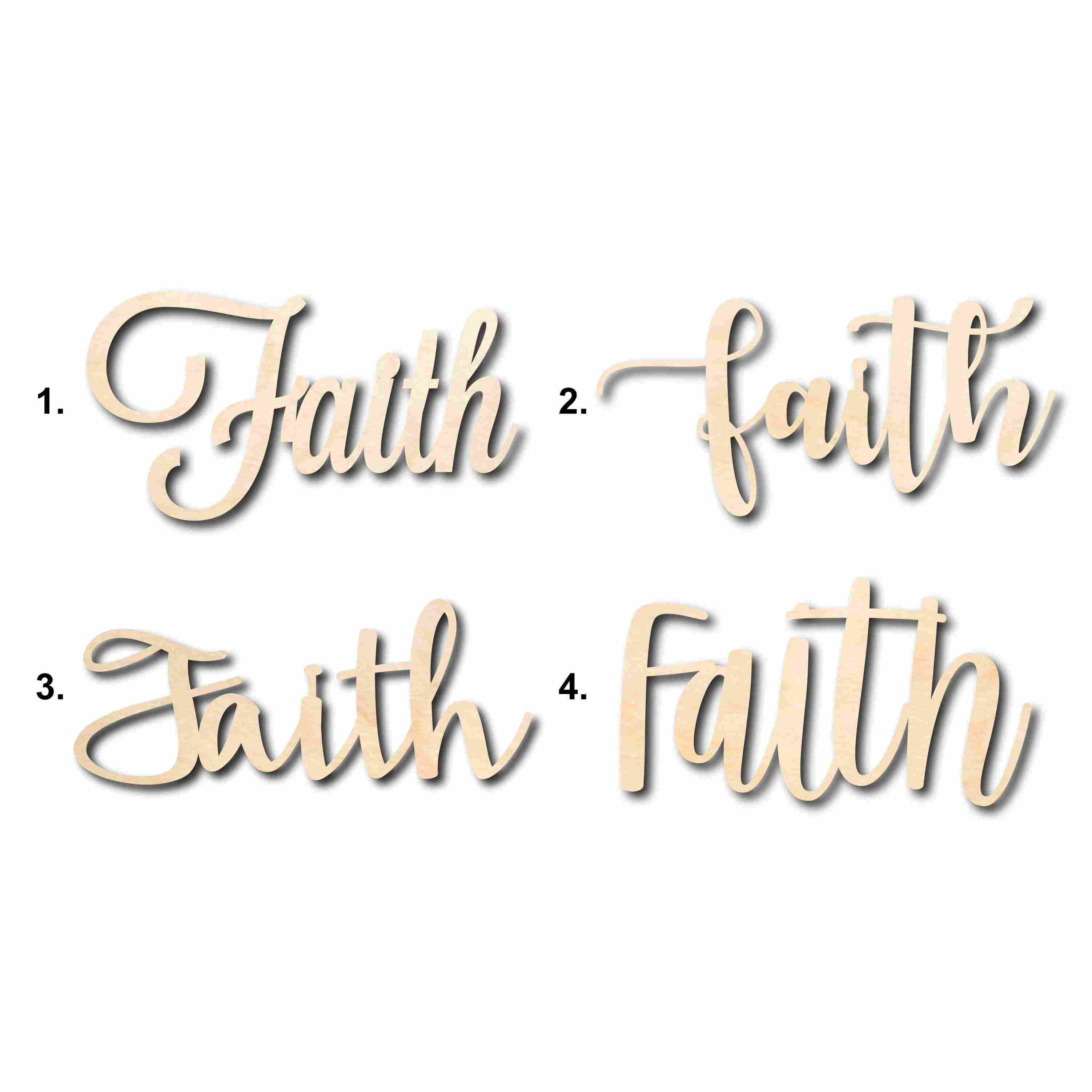 Faith Sign Unfinished Wood Cutout Home Decor DIY