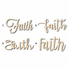 Load image into Gallery viewer, Faith Sign Unfinished Wood Cutout Home Decor DIY
