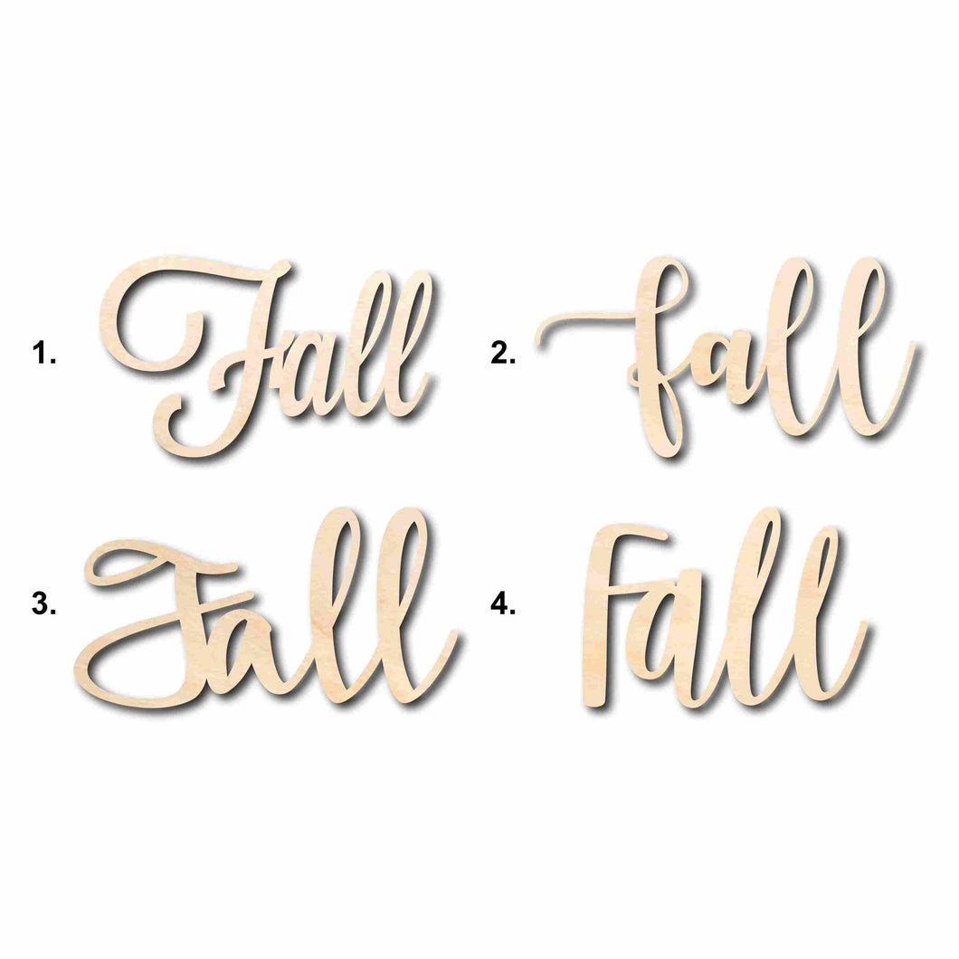 Fall Sign Unfinished Wood Cutout Home Decor DIY