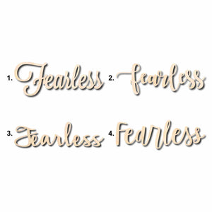Fearless Sign Unfinished Wood Cutout Home Decor DIY