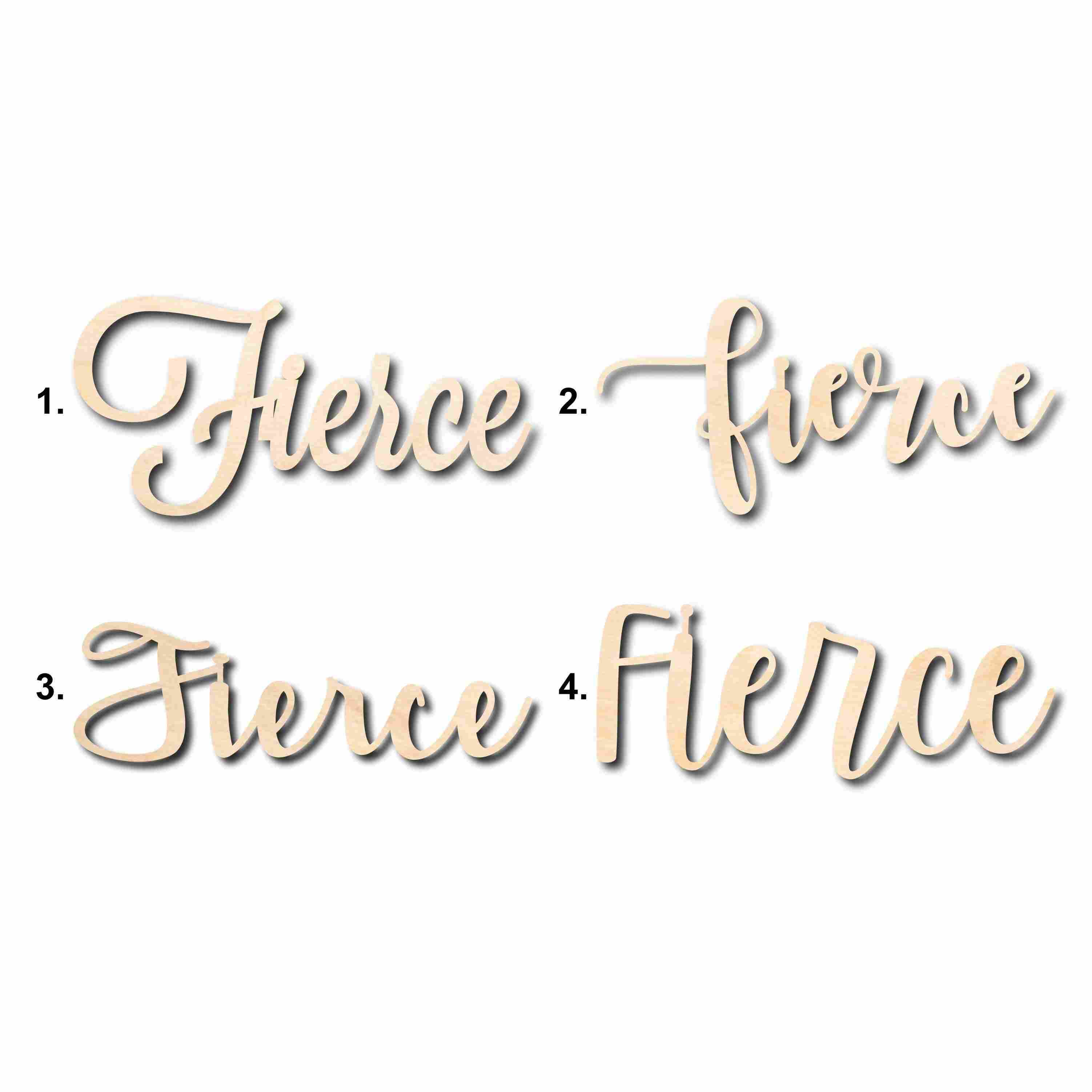 Fierce Sign Unfinished Wood Cutout Home Decor DIY