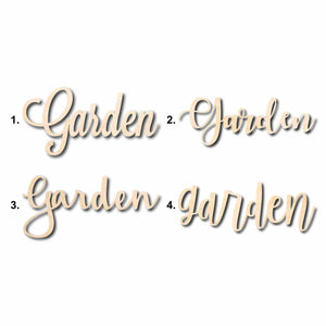 Garden Sign Unfinished Wood Cutout Home Decor DIY