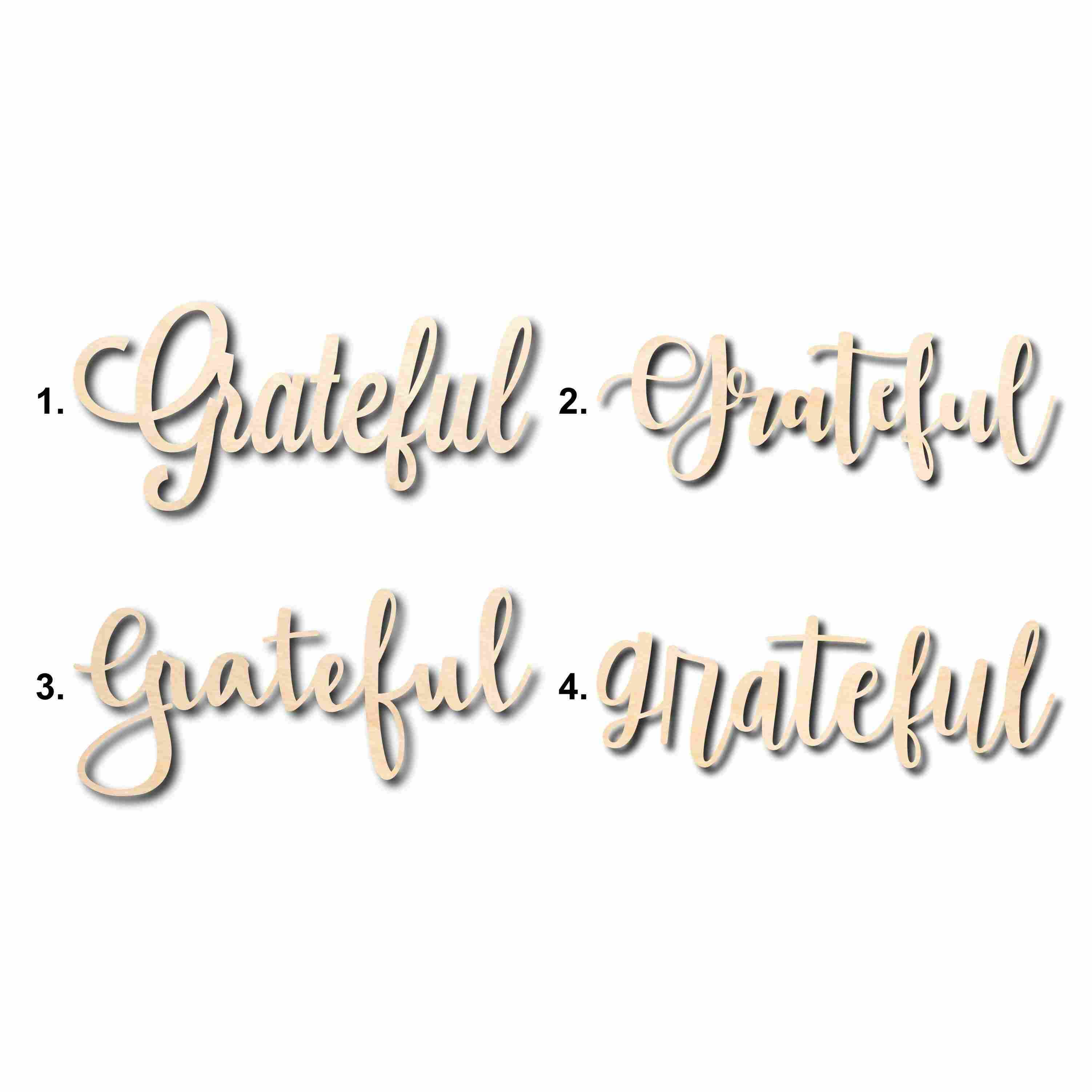 Grateful Sign Unfinished Wood Cutout Home Decor DIY