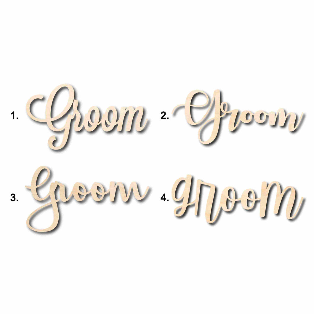 Groom Sign Unfinished Wood Cutout Home Decor DIY
