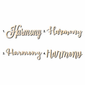 Harmony Sign Unfinished Wood Cutout Home Decor DIY