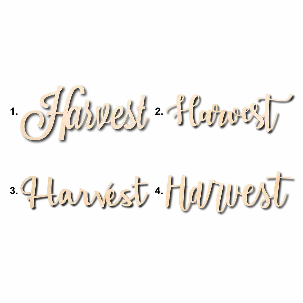Harvest Sign Unfinished Wood Cutout Home Decor DIY