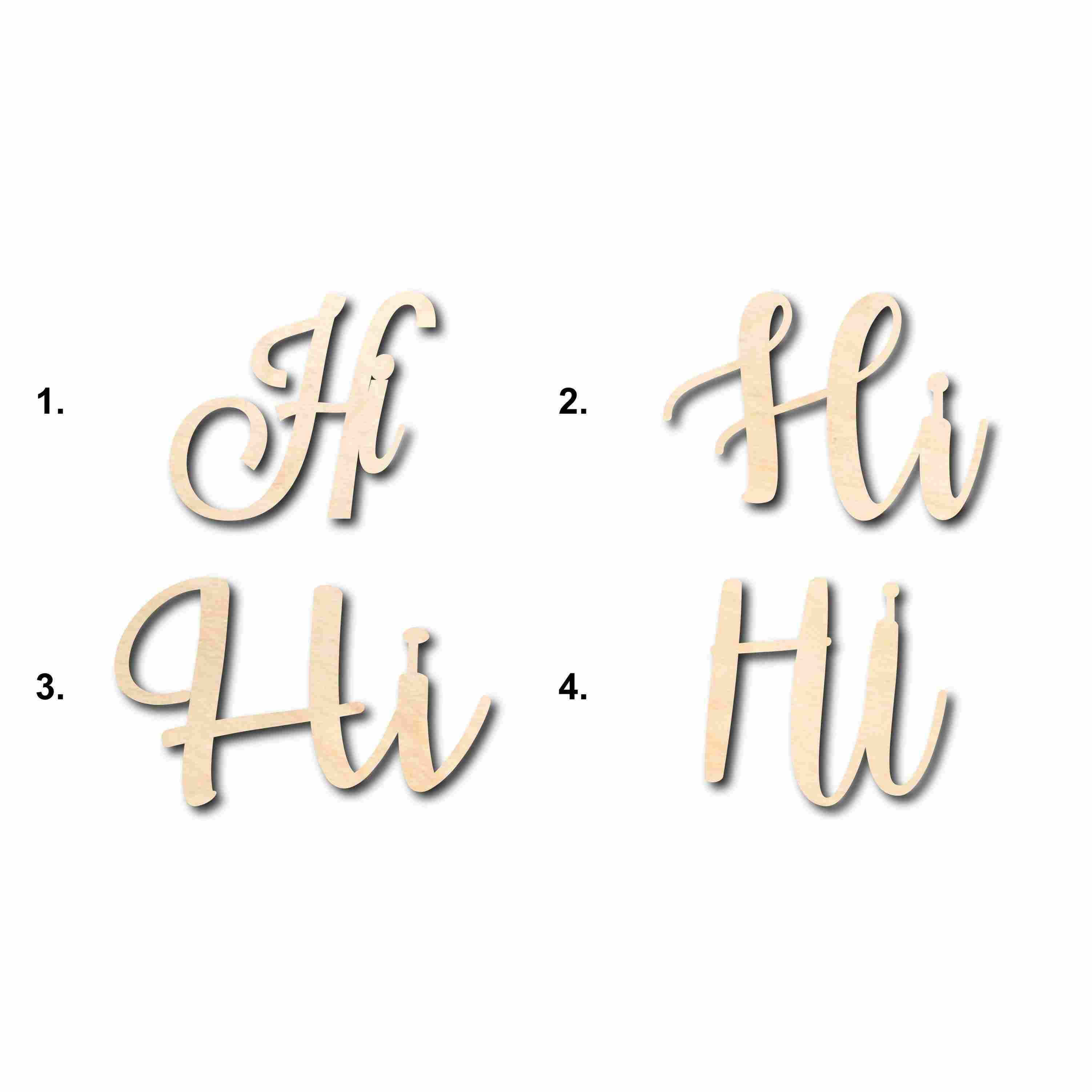 Hi Sign Unfinished Wood Cutout Home Decor DIY