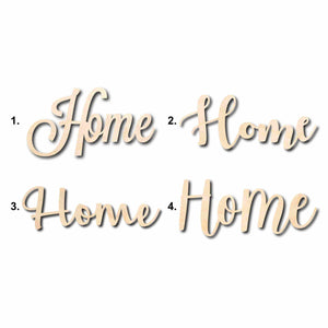 Home Sign Unfinished Wood Cutout Home Decor DIY