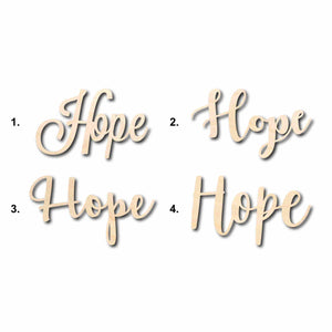 Hope Sign Unfinished Wood Cutout Home Decor DIY