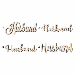 Husband Sign Unfinished Wood Cutout Home Decor DIY