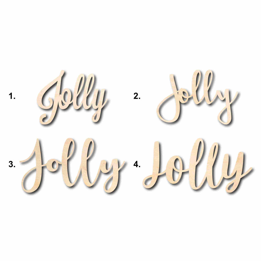 Jolly Sign Unfinished Wood Cutout Home Decor DIY