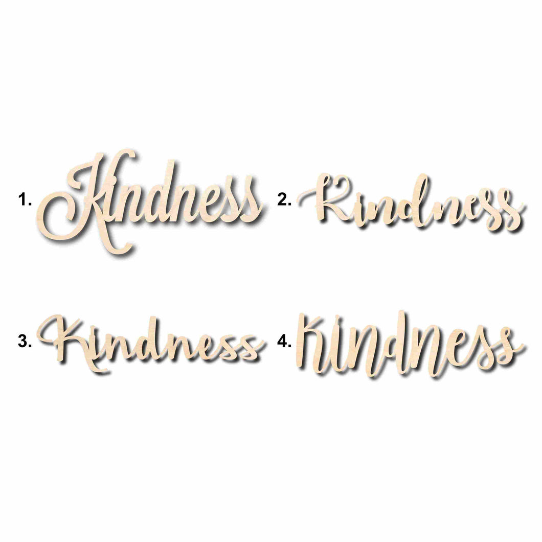 Kindness Sign Unfinished Wood Cutout Home Decor DIY