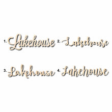 Load image into Gallery viewer, Lakehouse Sign Unfinished Wood Cutout Home Decor DIY
