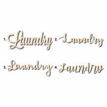 Load image into Gallery viewer, Laundry Sign Unfinished Wood Cutout Home Decor DIY

