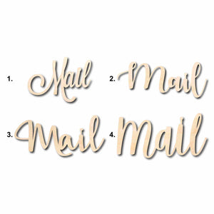 Mail Sign Unfinished Wood Cutout Home Decor DIY