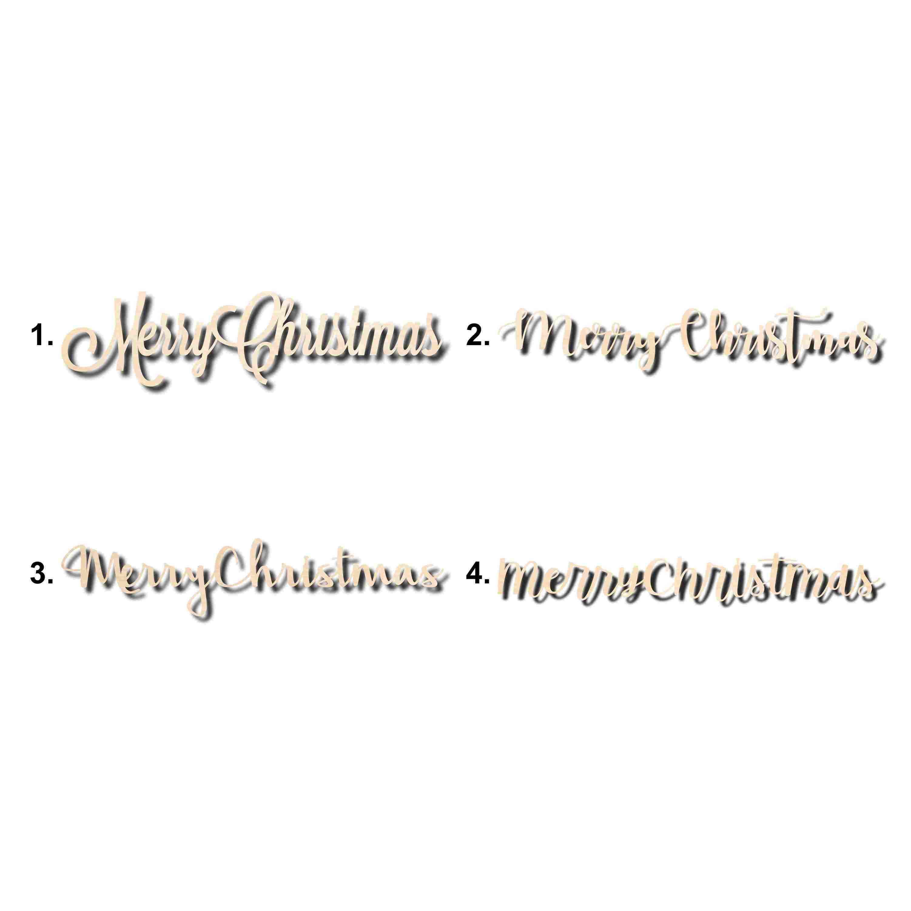 Merry Christmas Sign Unfinished Wood Cutout Home Decor DIY