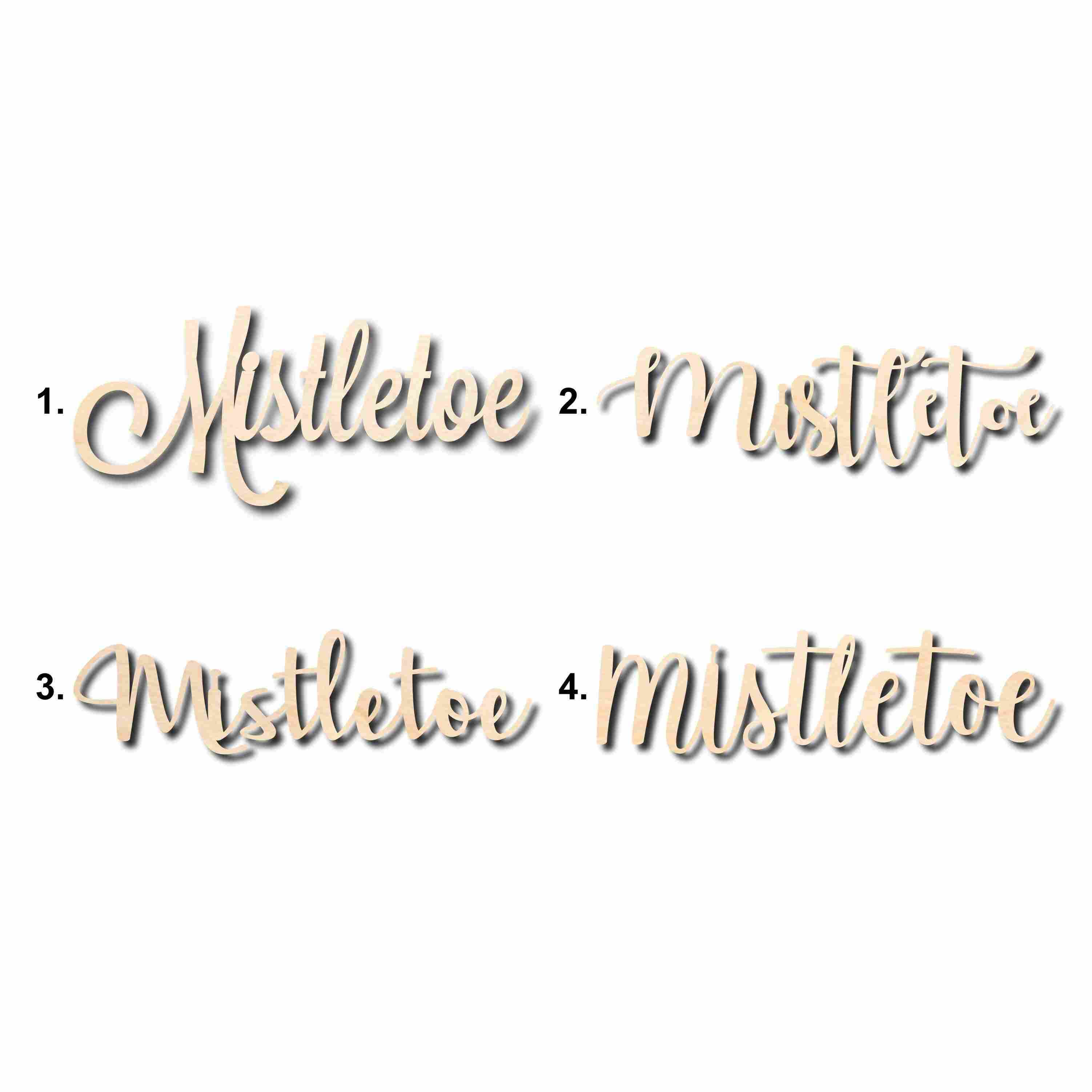 Mistletoe Sign Unfinished Wood Cutout Home Decor DIY