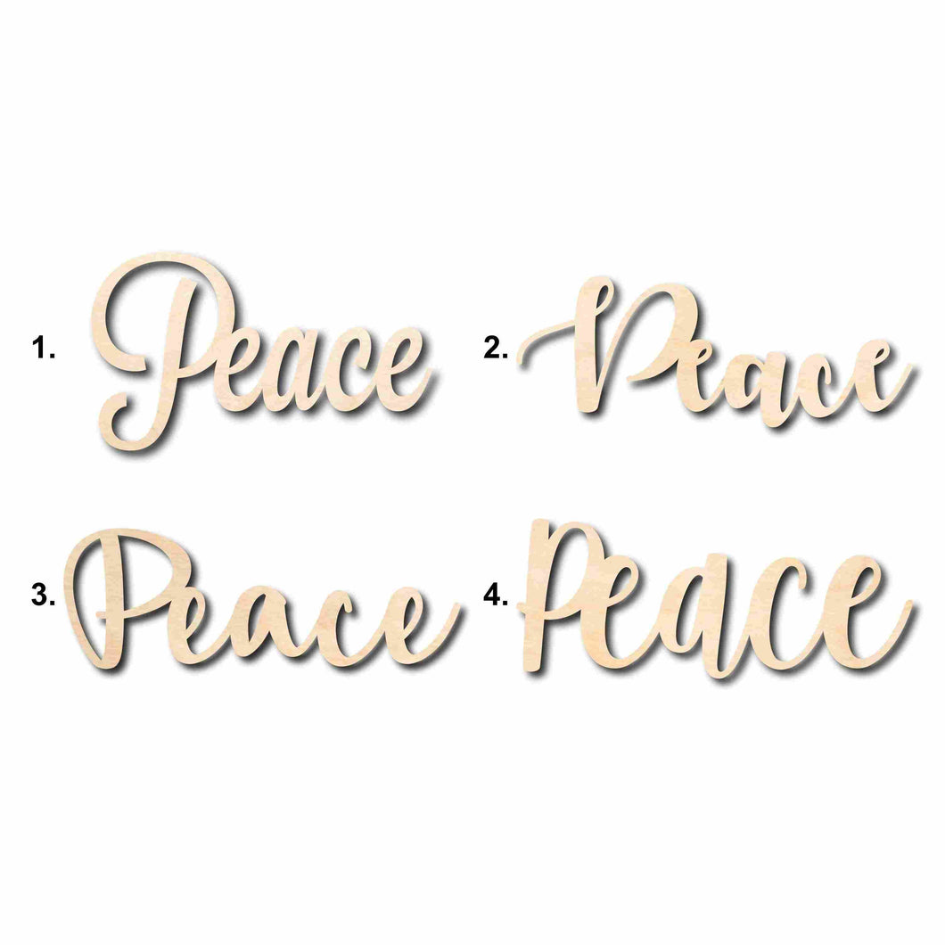 Peace Sign Unfinished Wood Cutout Home Decor DIY