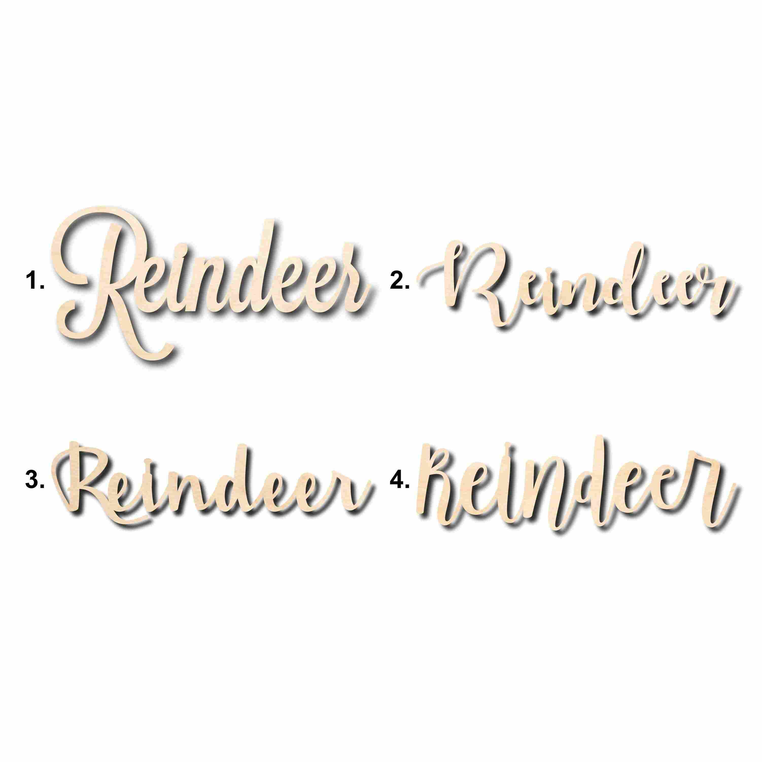 Reindeer Sign Unfinished Wood Cutout Home Decor DIY