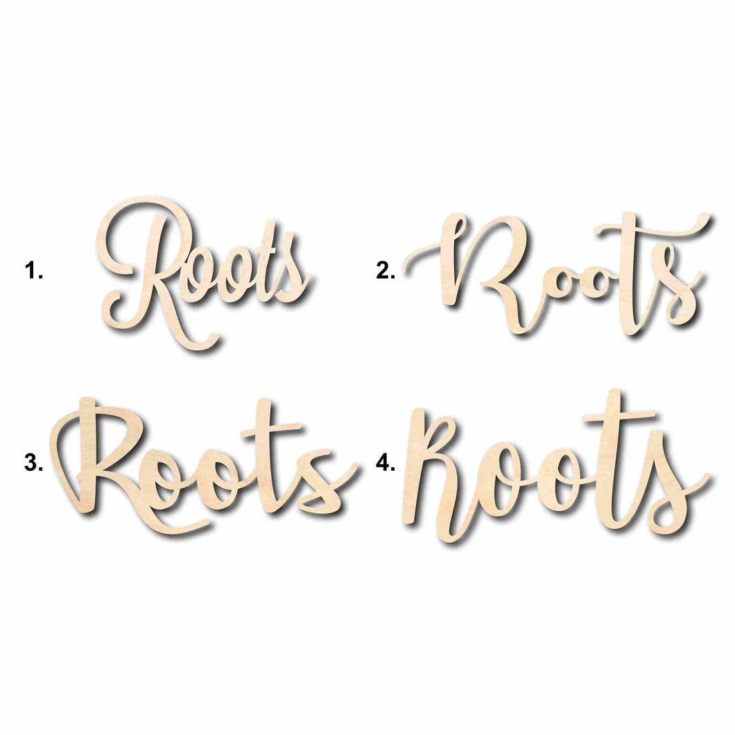 Roots Sign Unfinished Wood Cutout Home Decor DIY