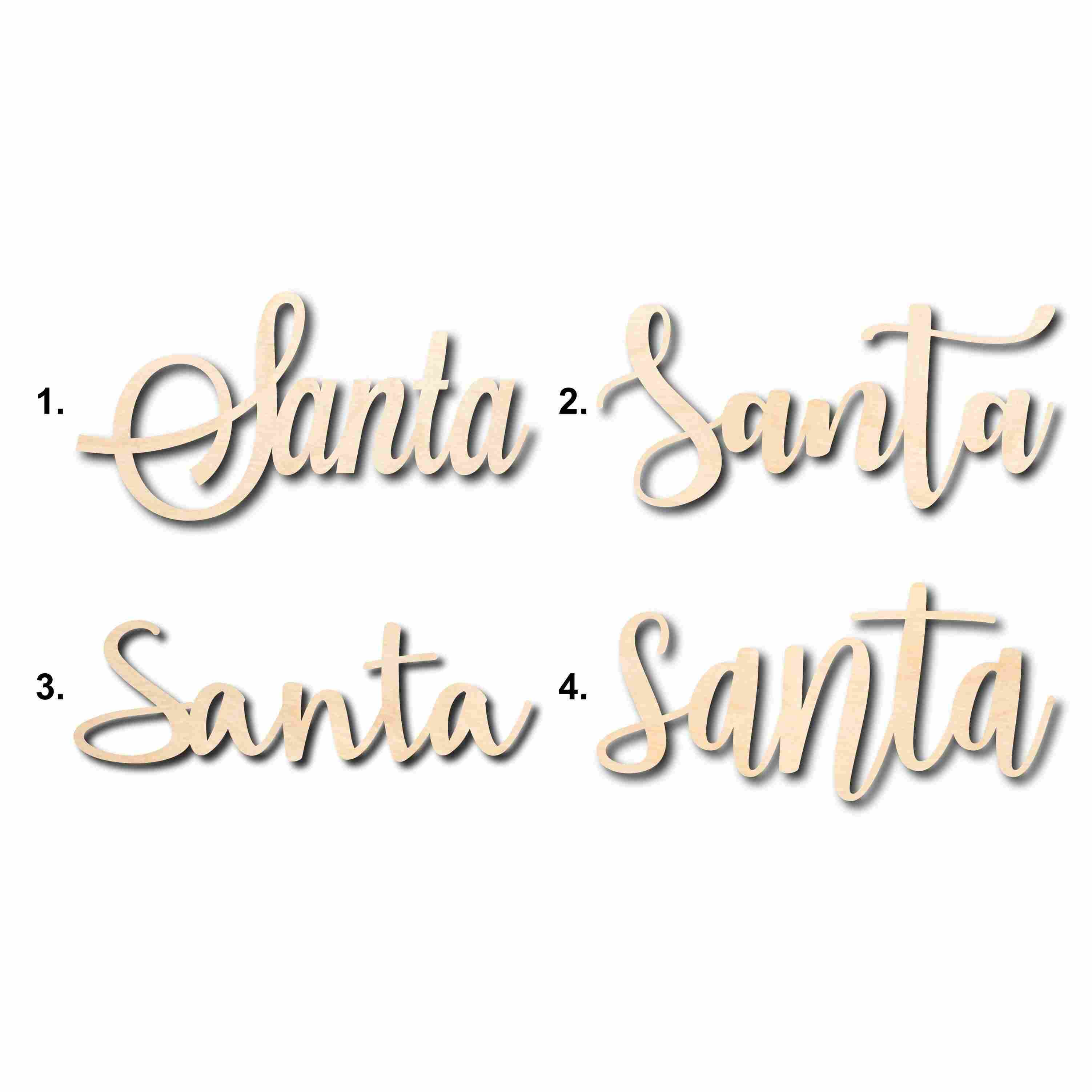 Santa Sign Unfinished Wood Cutout Home Decor DIY