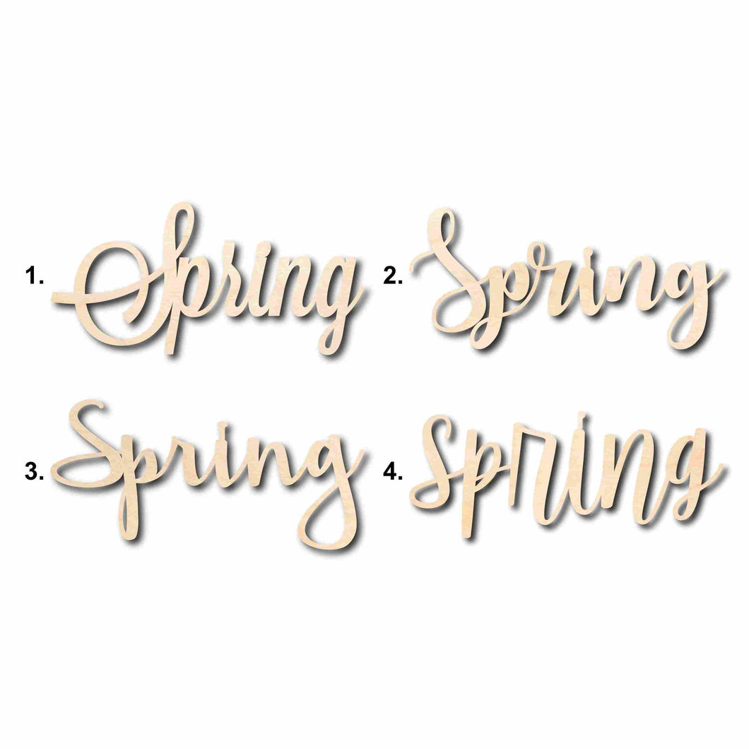 Spring Sign Unfinished Wood Cutout Home Decor DIY