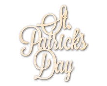Load image into Gallery viewer, Unfinished Wood St Patricks Day Shape - Word Craft - up to 36&quot;
