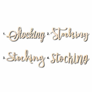 Stocking Sign Unfinished Wood Cutout Home Decor DIY