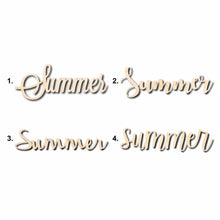 Load image into Gallery viewer, Summer Sign Unfinished Wood Cutout Home Decor DIY
