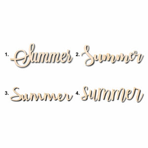 Summer Sign Unfinished Wood Cutout Home Decor DIY