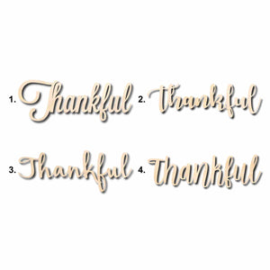 Thankful Sign Unfinished Wood Cutout Home Decor DIY