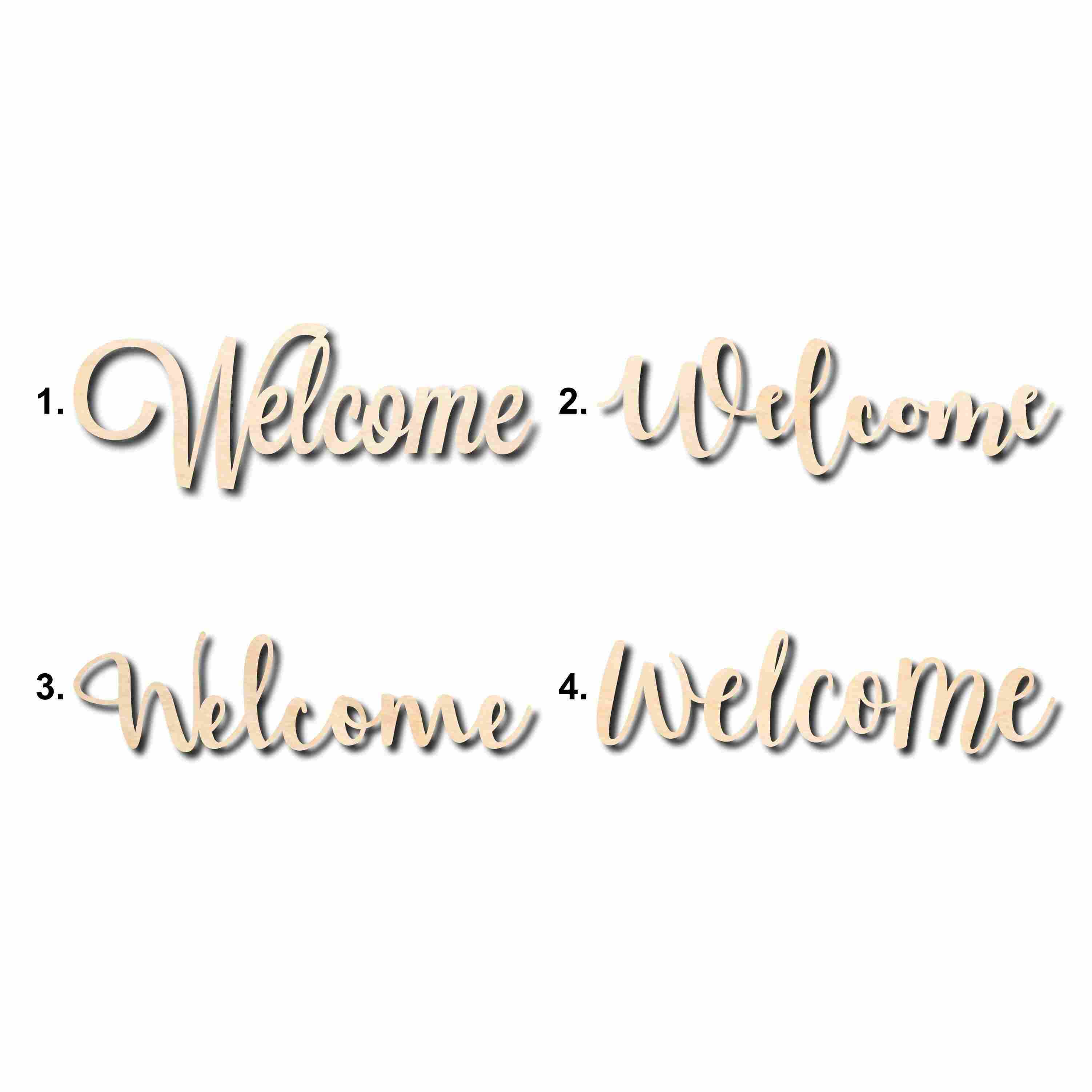 Welcome Sign Unfinished Wood Cutout Home Decor DIY