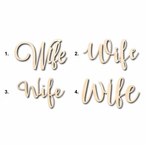 Wife Sign Unfinished Wood Cutout Home Decor DIY