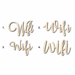 Wifi Sign Unfinished Wood Cutout Home Decor DIY