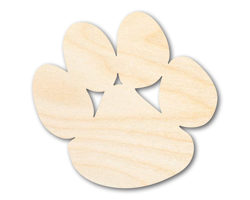 Unfinished Wood Bear Paw Shape - Craft - up to 36