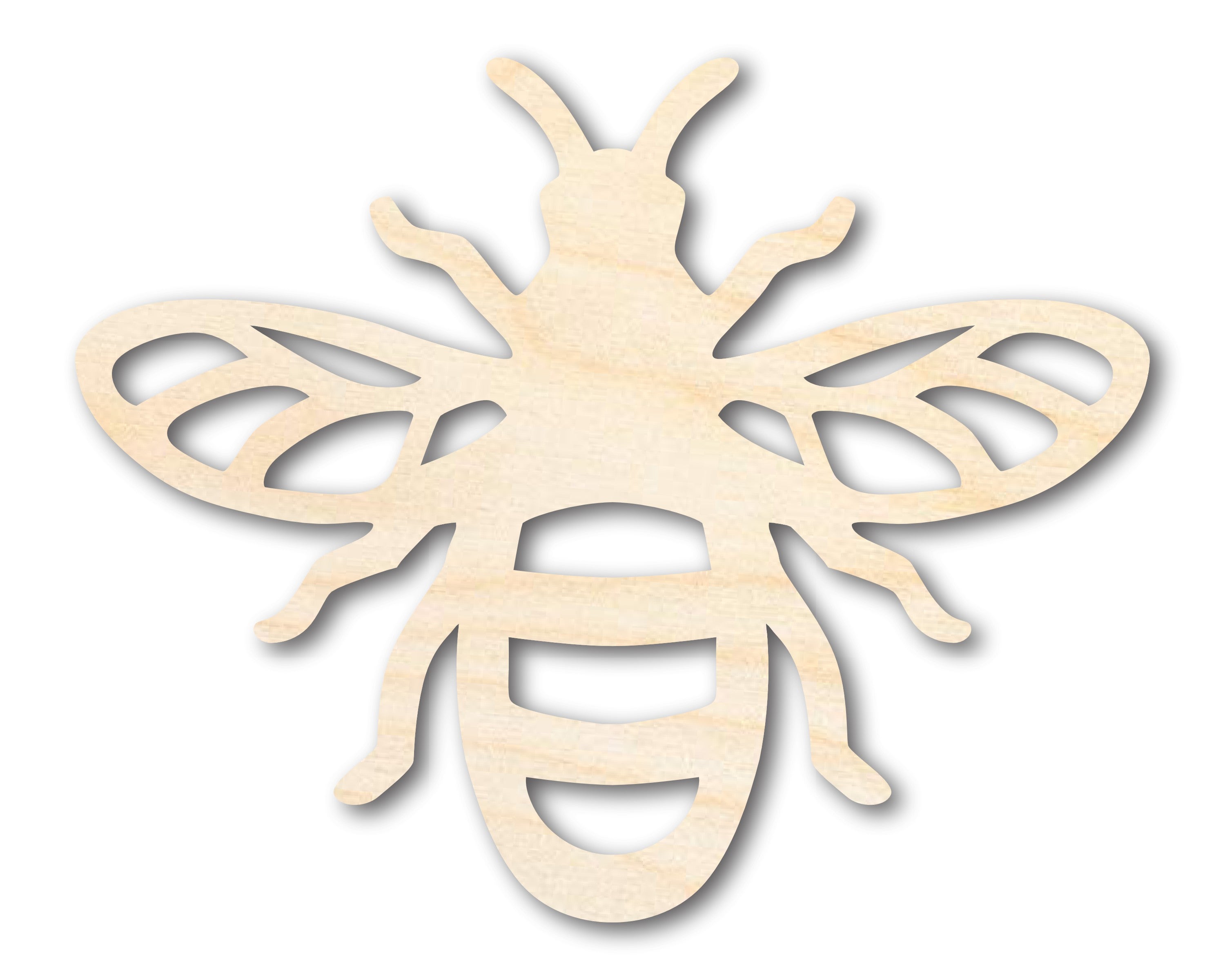 Unfinished Wood Bumble Bee Shape - Craft - up to 36