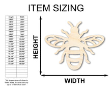 Load image into Gallery viewer, Unfinished Wood Bumble Bee Shape - Craft - up to 36&quot;
