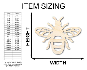 Unfinished Wood Bumble Bee Shape - Craft - up to 36"