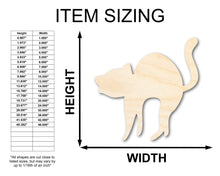 Load image into Gallery viewer, Unfinished Wood Arching Cat Shape - Craft - up to 36&quot;
