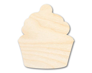 Unfinished Wood Cherry Cupcake Shape - Craft - up to 36"