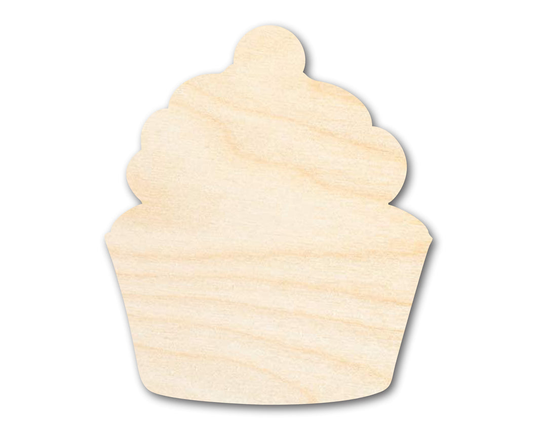 Unfinished Wood Cherry Cupcake Shape - Craft - up to 36
