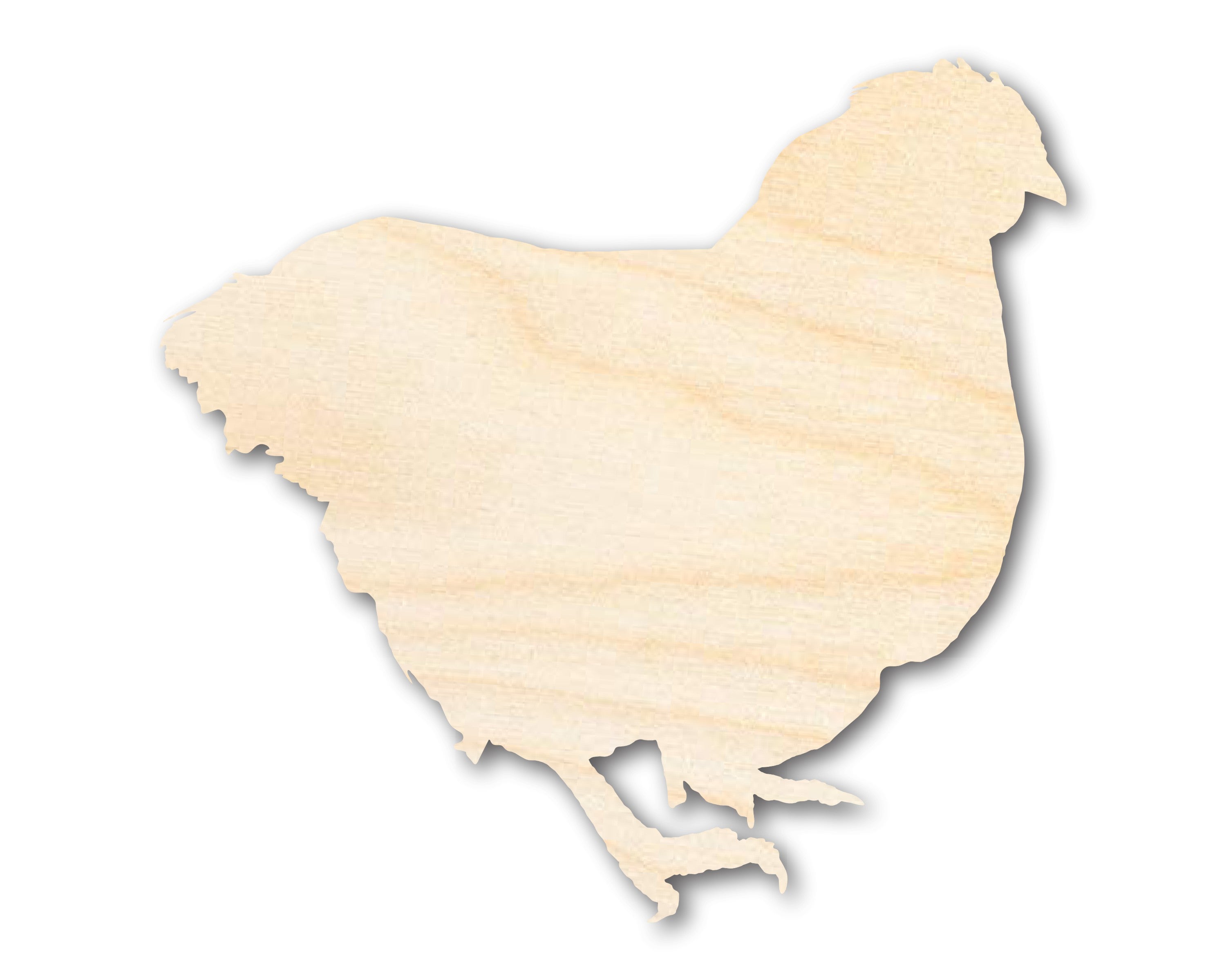 Unfinished Wood Chicken Shape - Craft - up to 36