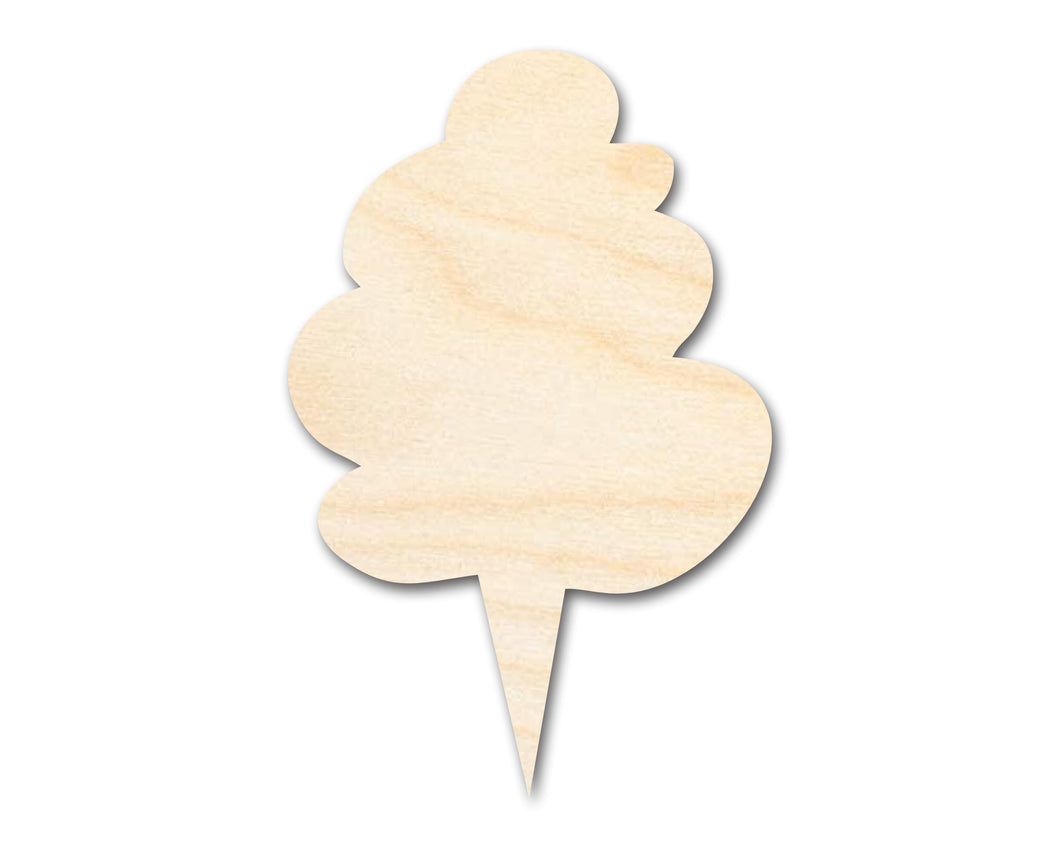 Unfinished Wood Cotton Candy Shape - Craft - up to 36