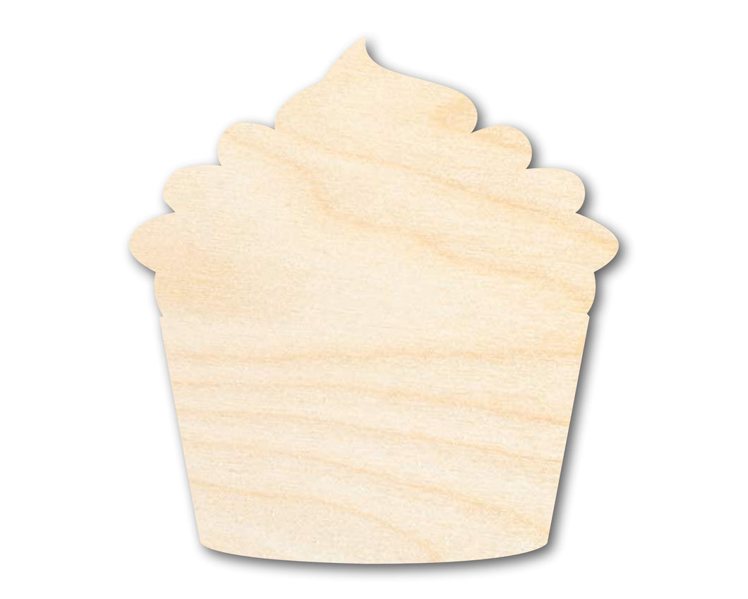 Unfinished Wood Cupcake Shape - Craft - up to 36